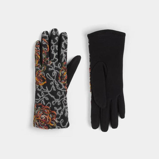 CoCo + Carmen Felted Multi Rose Touchscreen Glove