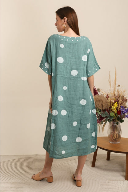 Lea & Luc Printed Linen Dress - Multiple Colors