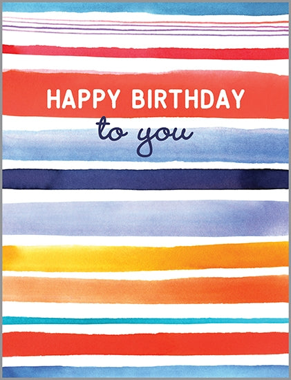 Gina B Designs Summer Stripes Birthday Card