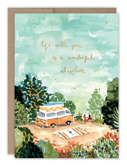 Campervan Wonderful Adventure Birthday Card