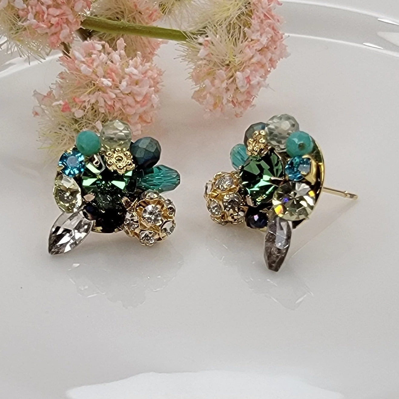 Betty Oh Cluster Post Earrings - Multiple Colors