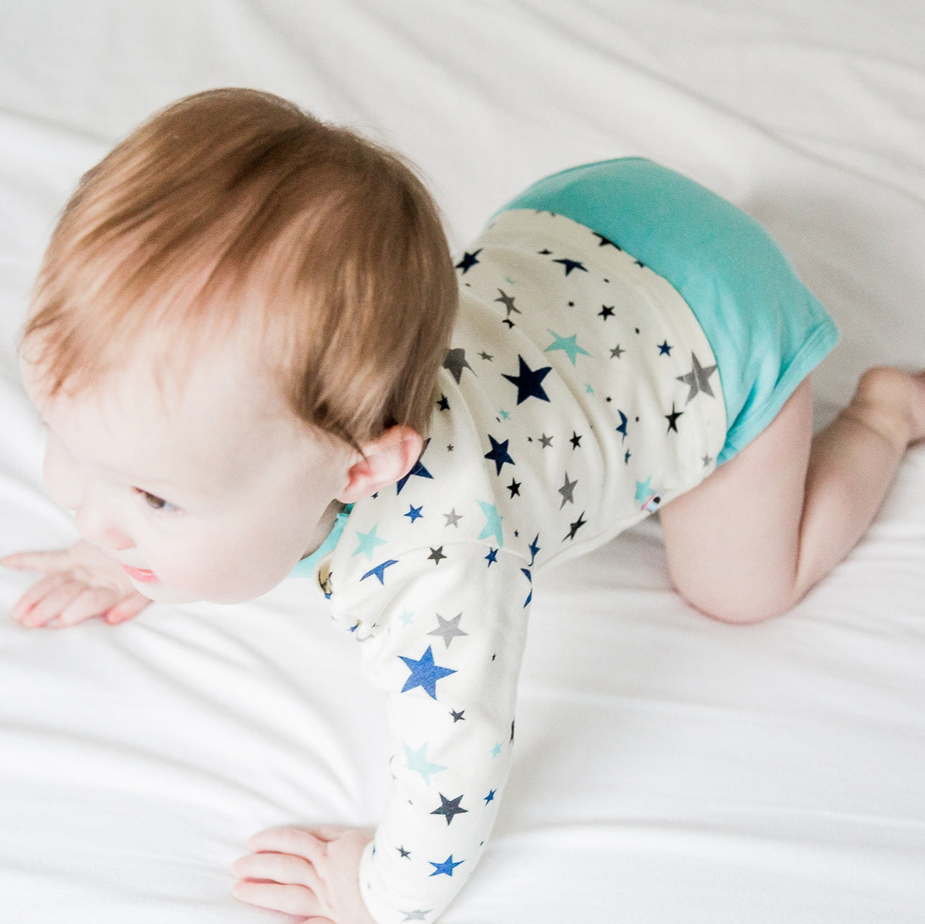 Babysoy Star Long Sleeve Bodysuit