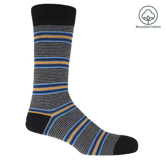 Peper Harow Multistripe Men's Recycled Blend Socks - Multiple Colors