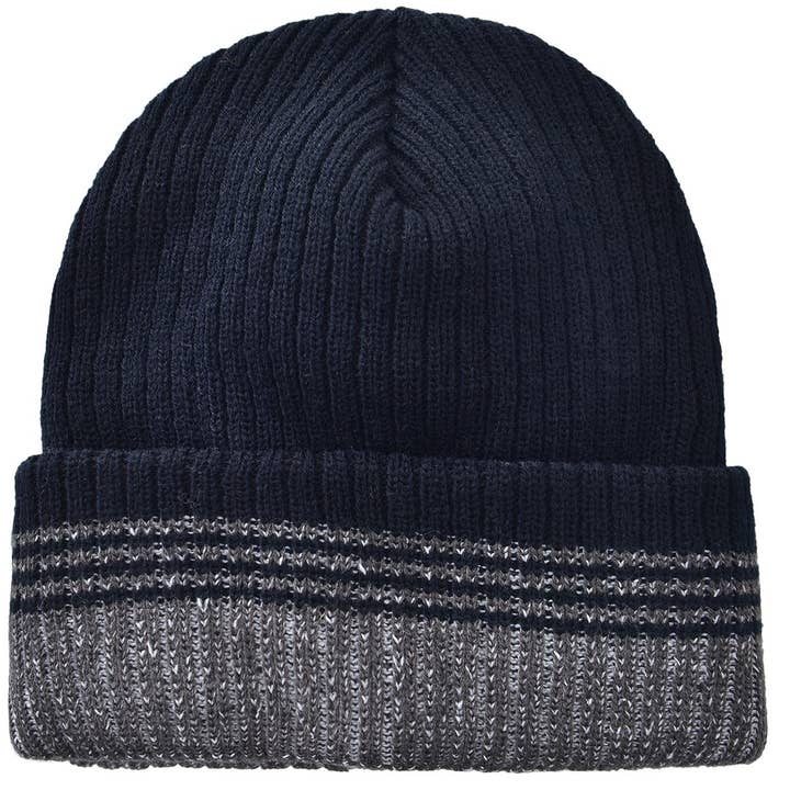 Mad Man Striped Toboggan Beanie - Multiple Colors