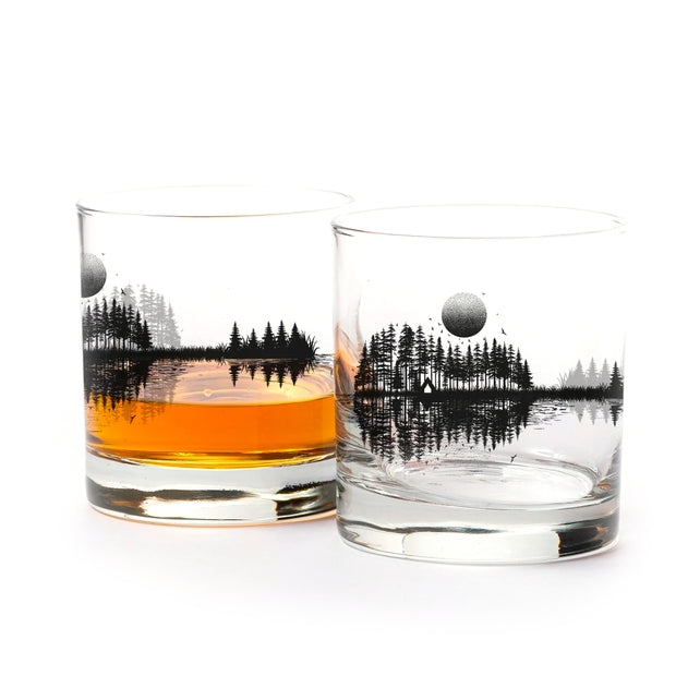 Black Lantern Whiskey Glass - Multiple Prints