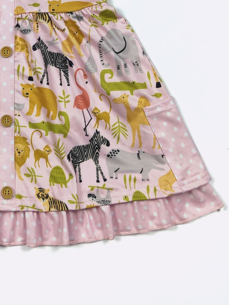 Clover Cottage Pink Zoo Dress