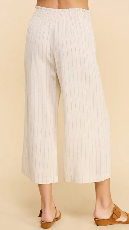 Allie Rose Pinstripe Crop Pant