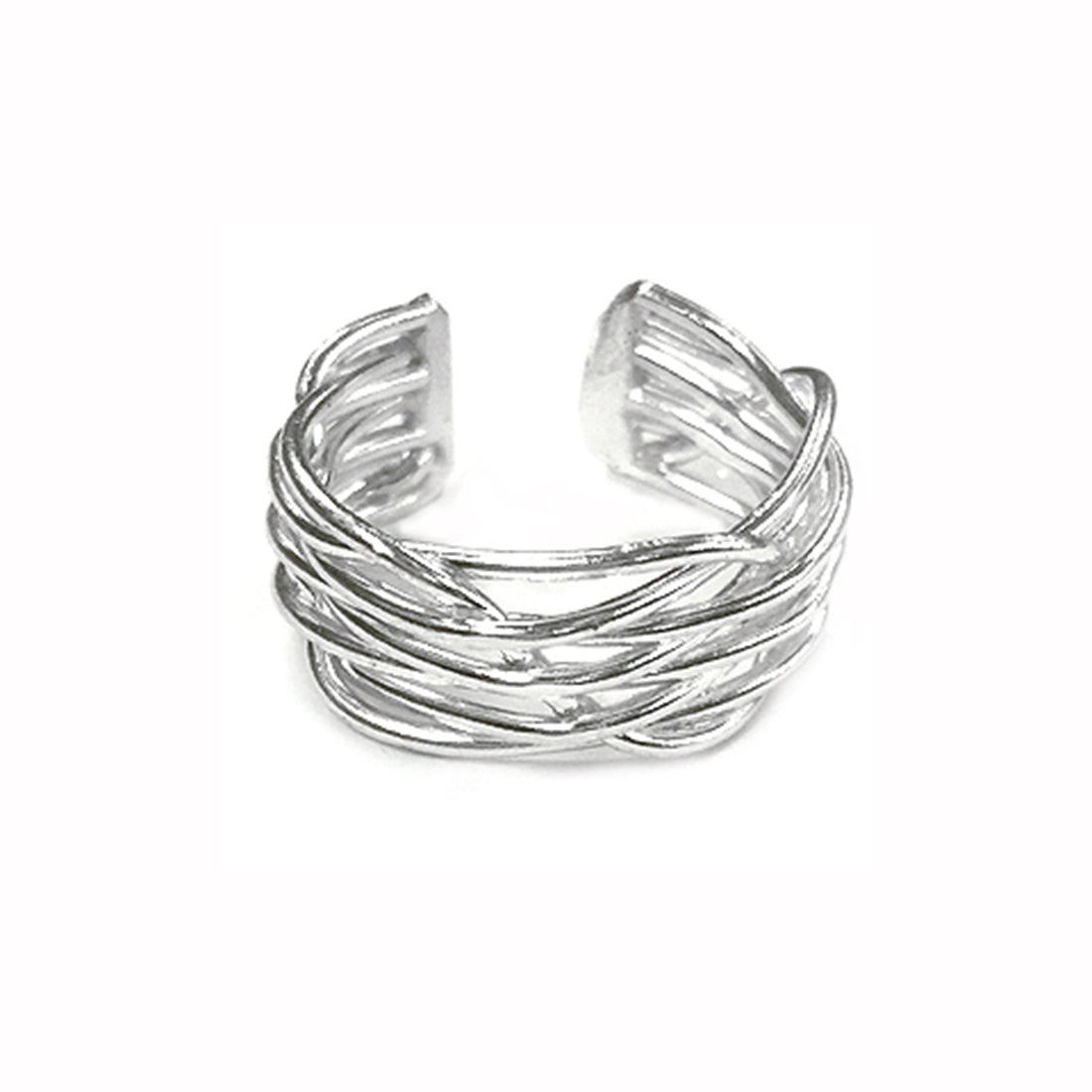 Anju Jewelry Silver Woven Wires Ring