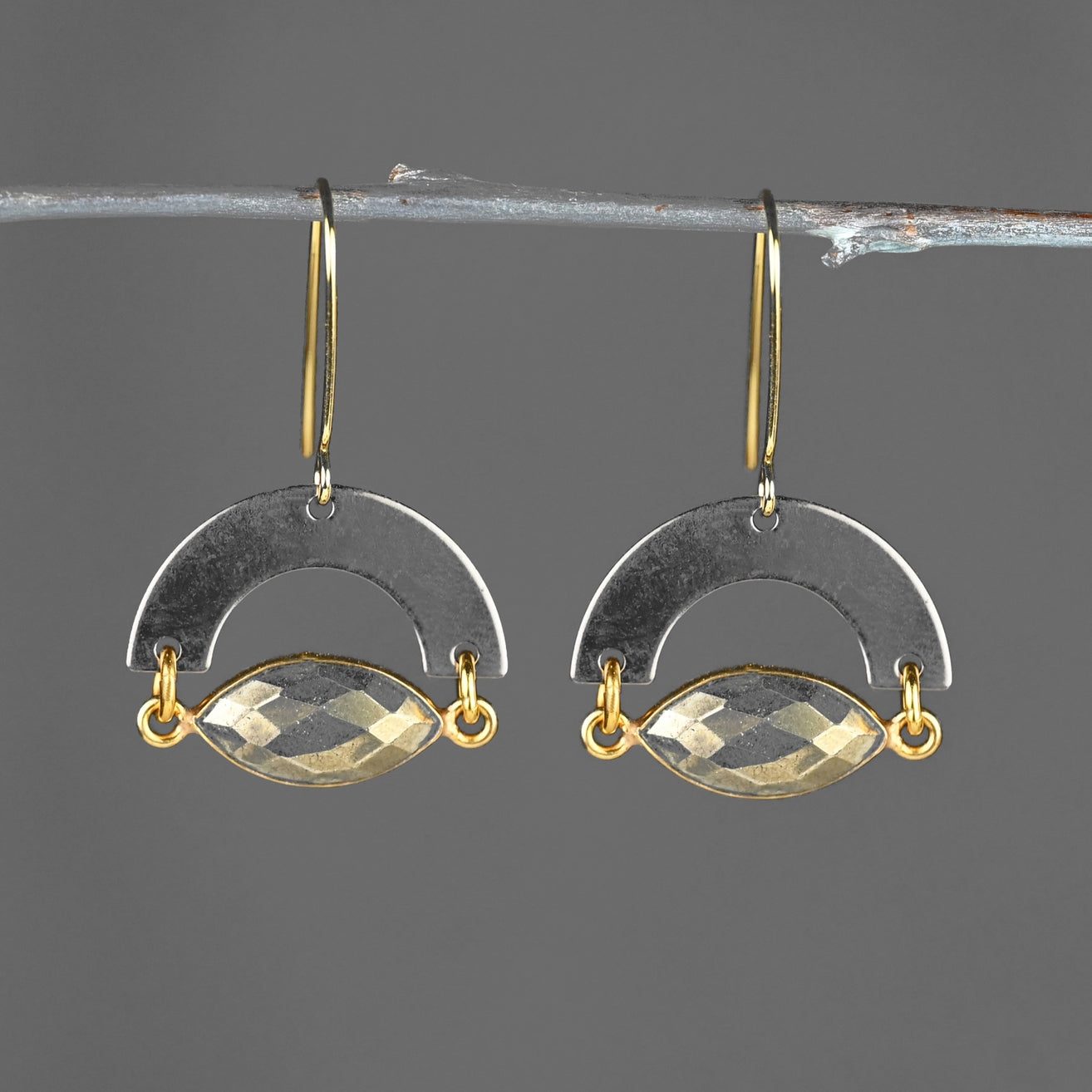 KBD Studio Mixed Metal Arch Earrings