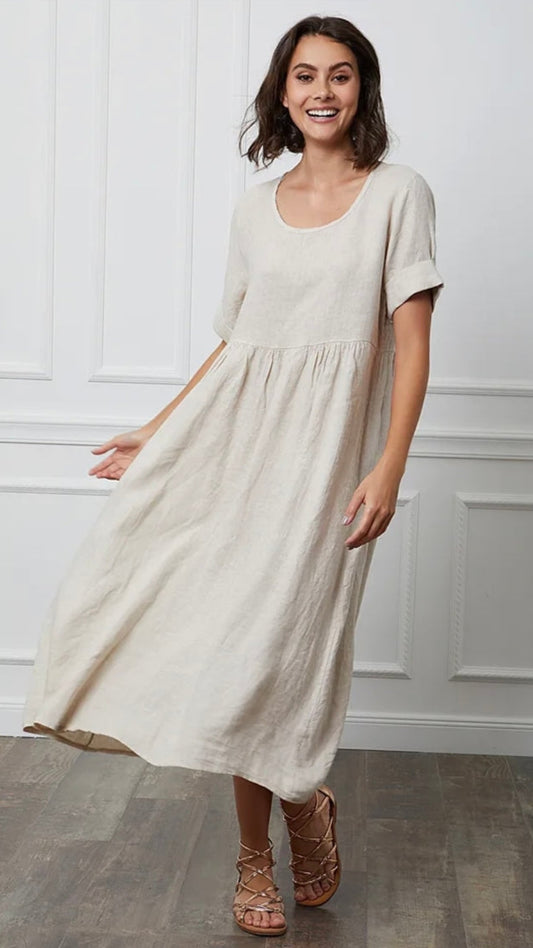 Lea & Luc Linen Long Dress - Multiple Colors