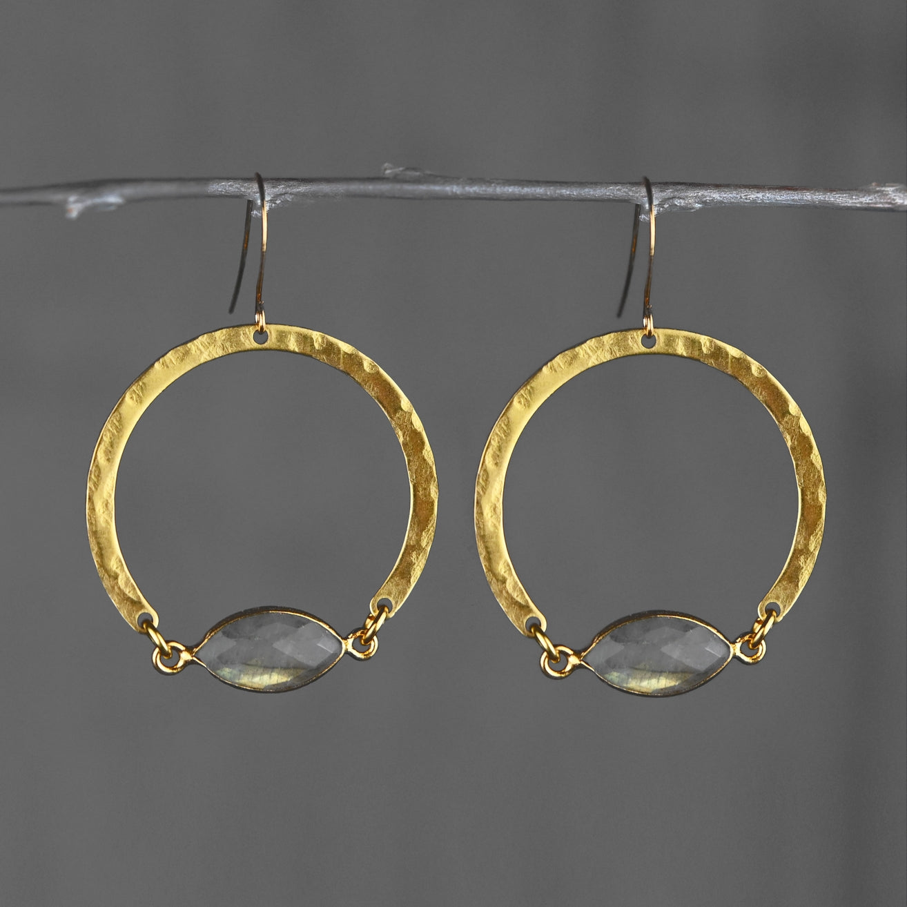 KBD Studio Hammered Hoop Earrings