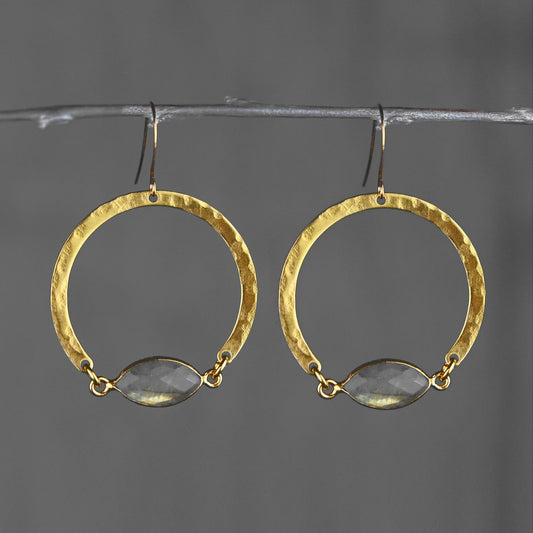 KBD Studio Hammered Hoop Earrings