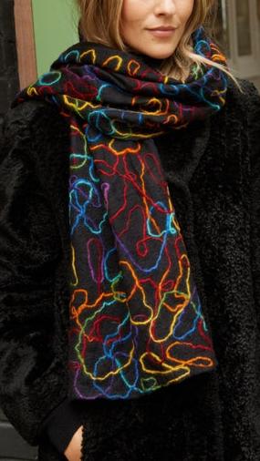 Pachamama Scribble Art Scarf