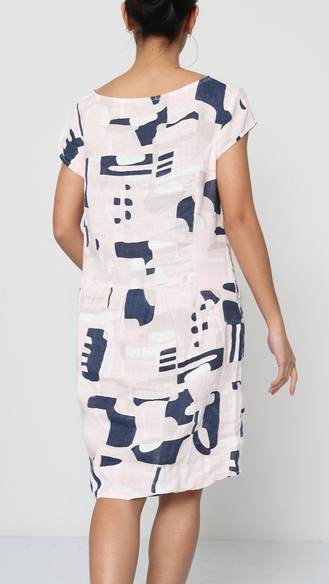 Lea & Luc Linen Printed Dress - Multiple Colors