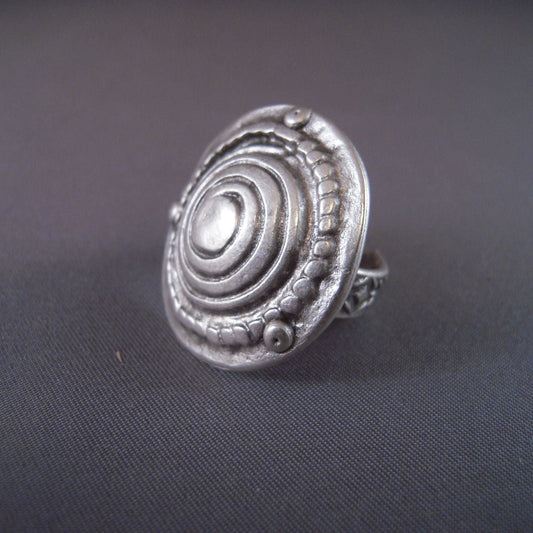 Volare Turkish Silver Adjustable Ring - #4312