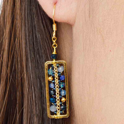 Marquet Willow Rectangle Beaded Earrings - Multiple Colors