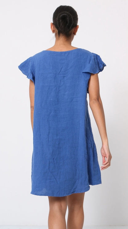 Lea & Luc Linen Shift Short Dress - Multiple Colors