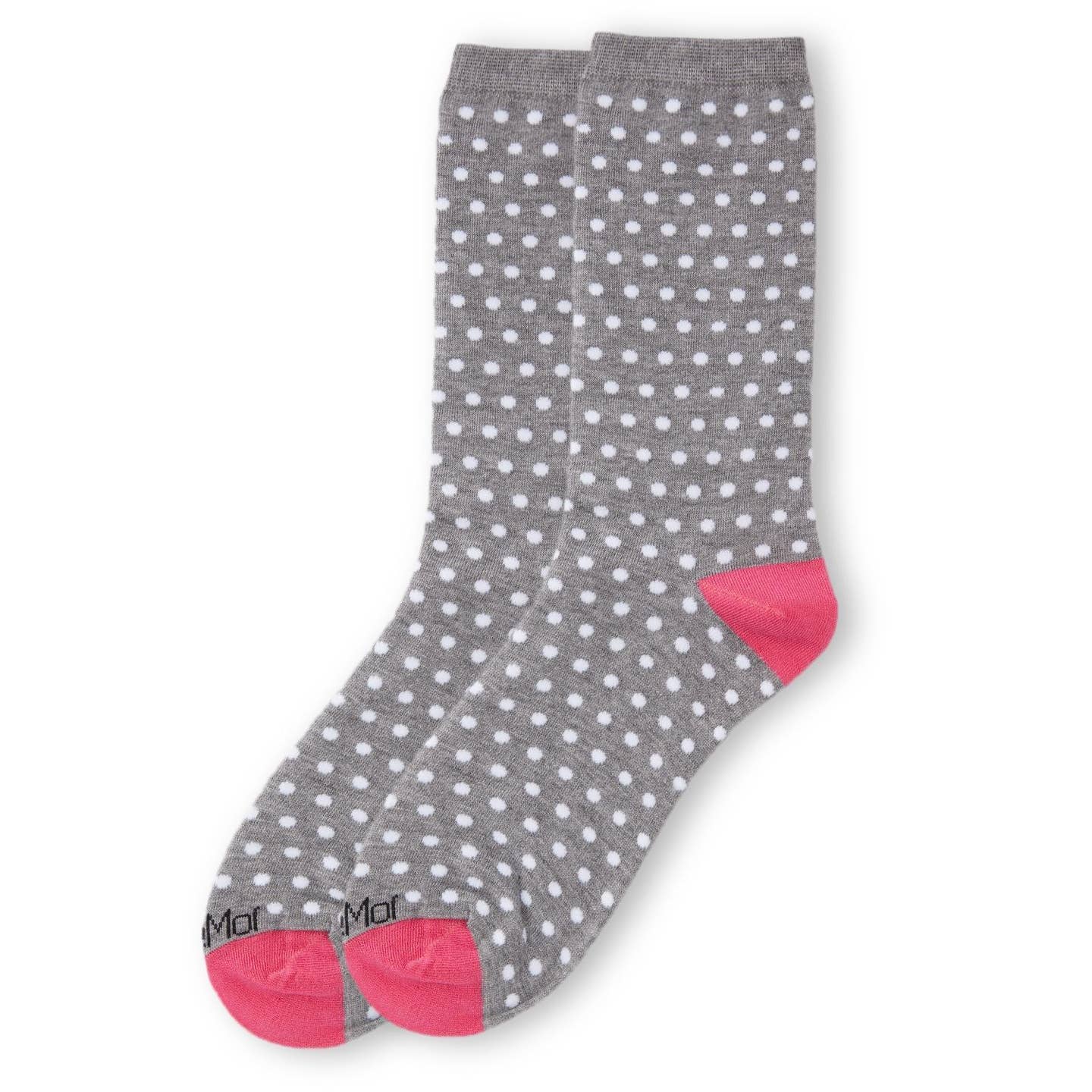 MeMoi Pin Dot Bamboo Blend Crew Socks