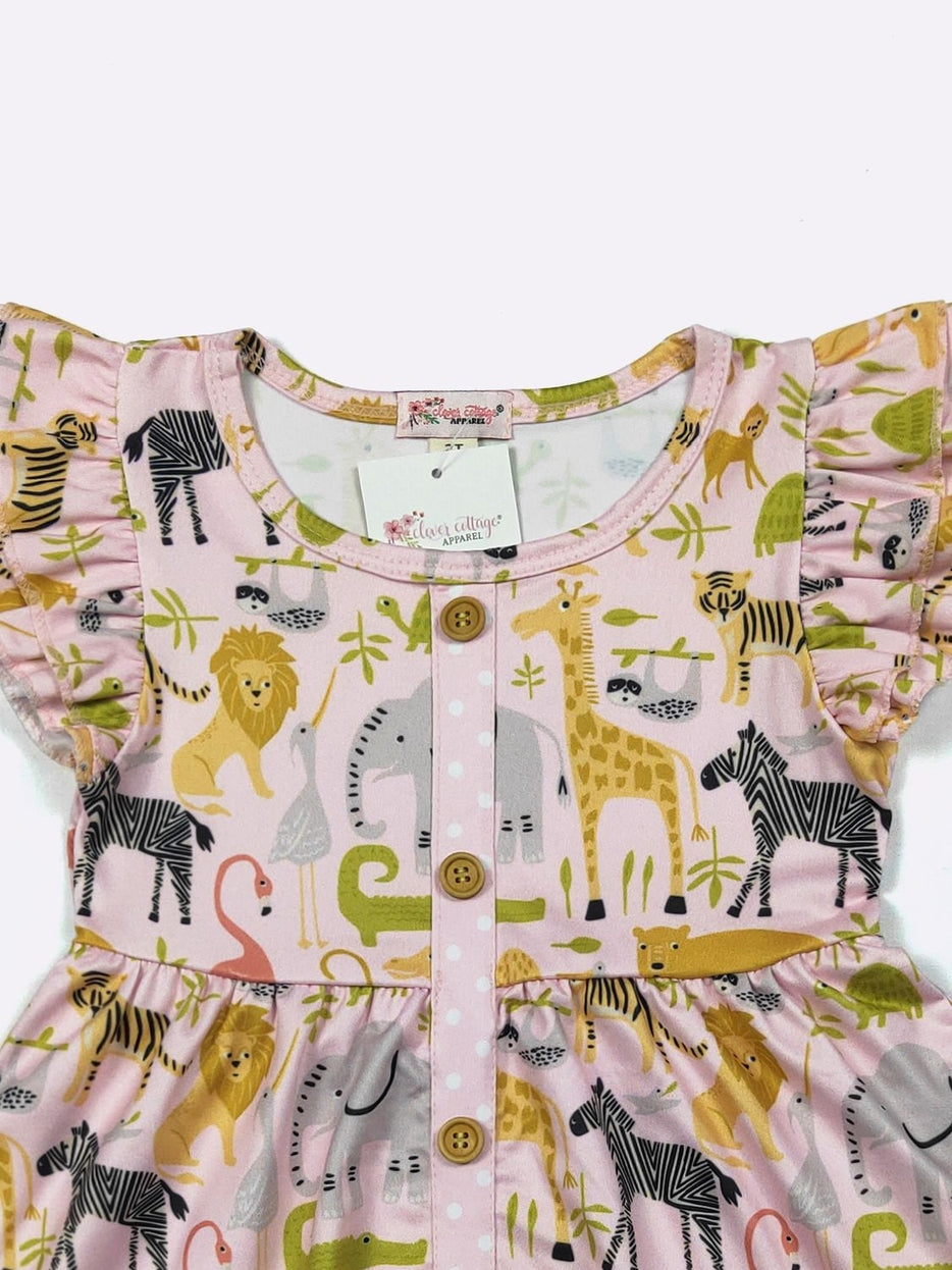 Clover Cottage Pink Zoo Dress