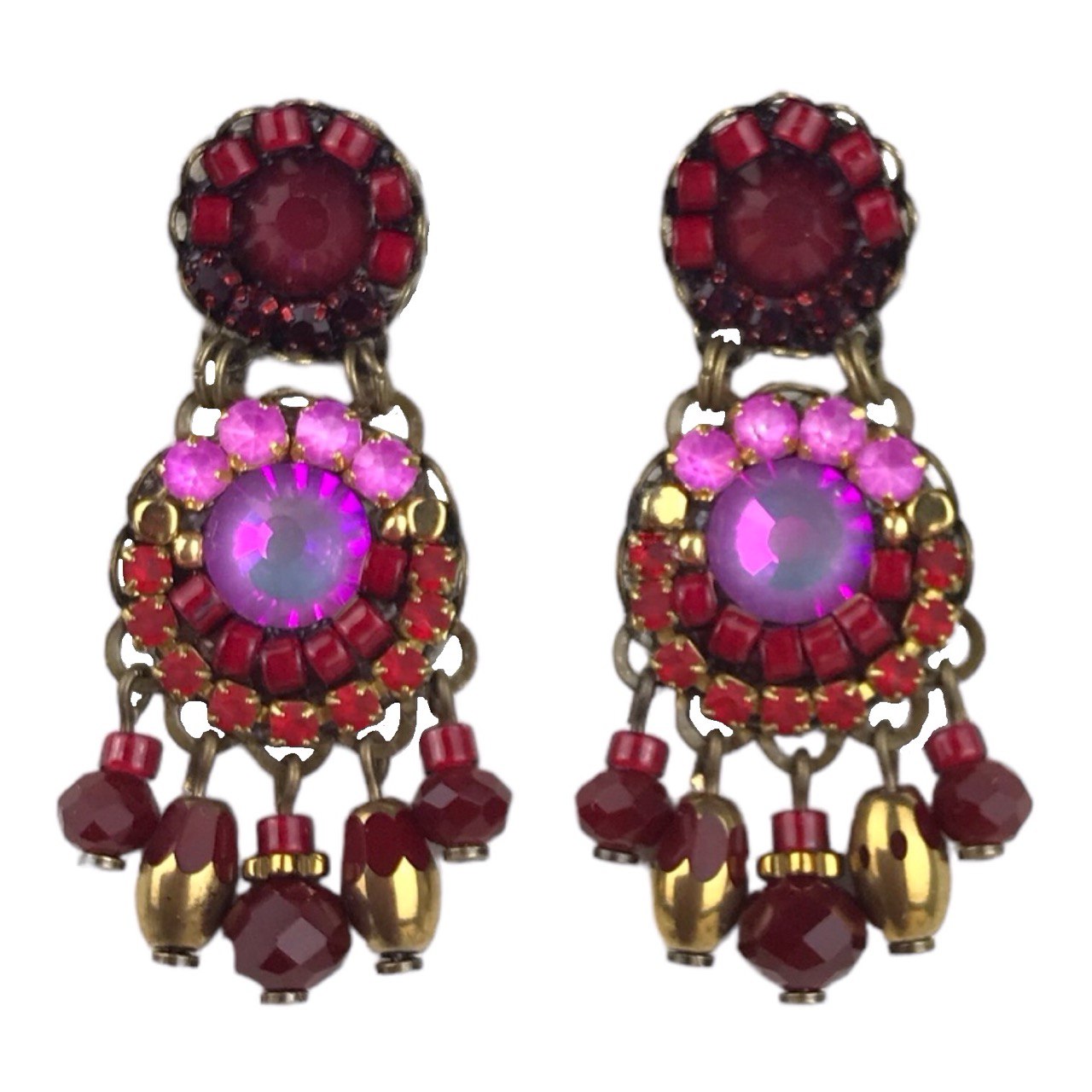 Melizi Jewelry Lila Passion Crystal Earrings