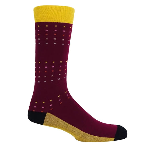 Peper Harow Men's Square Polka Socks