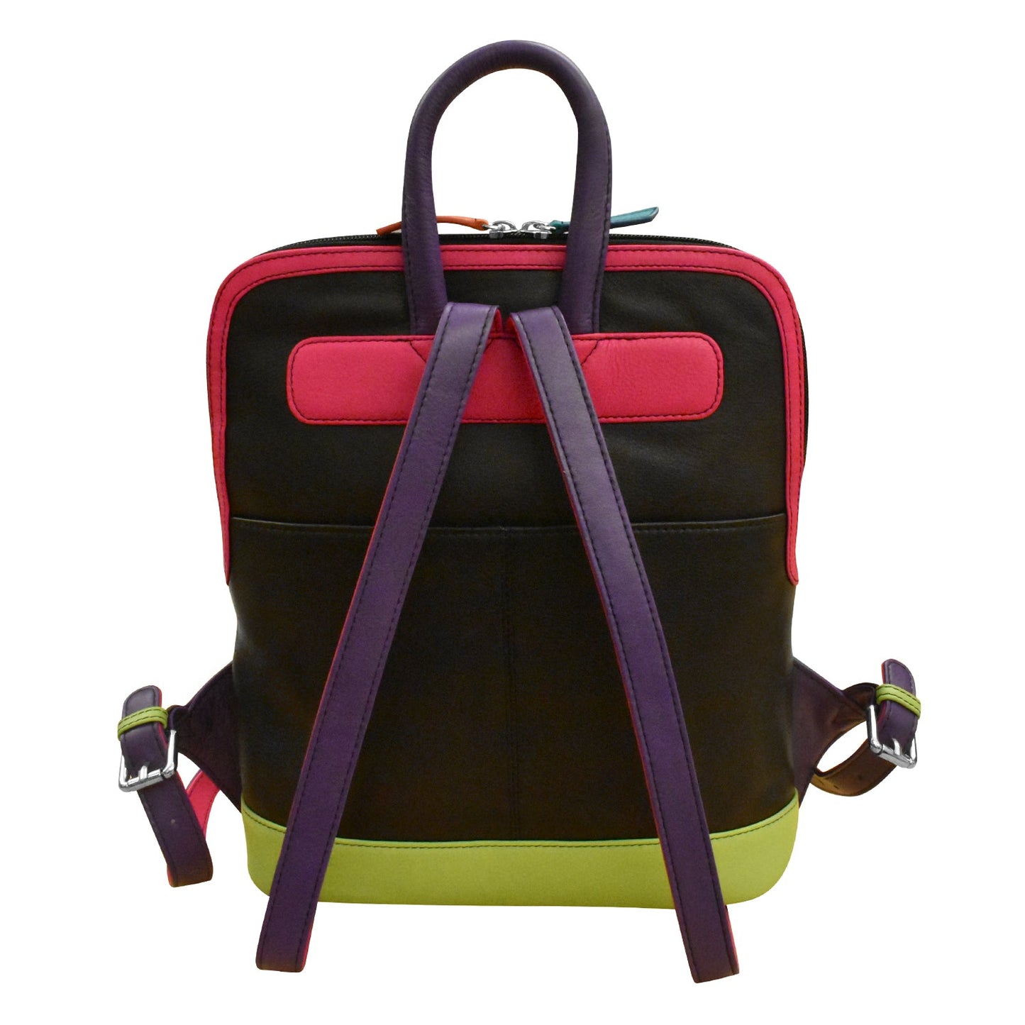 ili New York Leather Multi Color Backpack