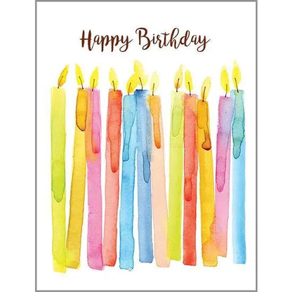 Gina B Designs Birthday Watercolor Candles Card