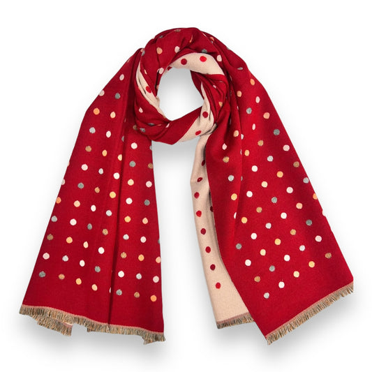 London Scarves Multi Color Dot Scarf - Multiple Colors