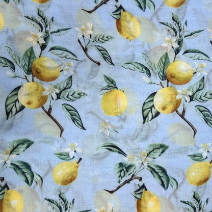 London Scarves Lemon Citrus Print Scarf