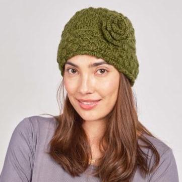 Windhorse Rose Crochet Beanie - Multiple Colors