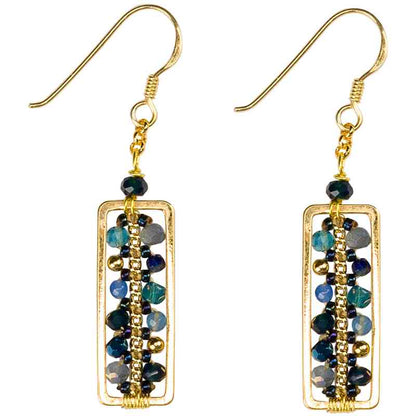 Marquet Willow Rectangle Beaded Earrings - Multiple Colors