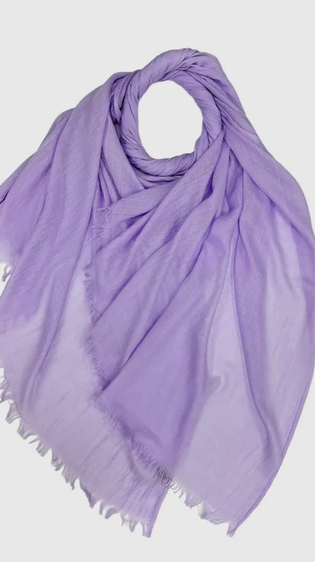 London Scarves Solid Fringe Lightweight Scarf - Multiple Colors