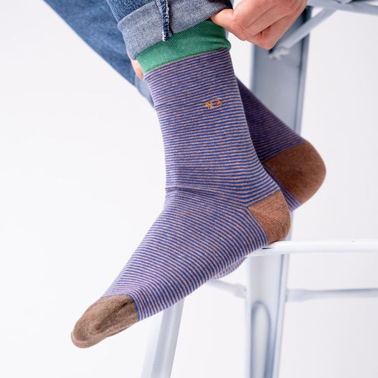 Men's Striped Socks - Multiple Colors