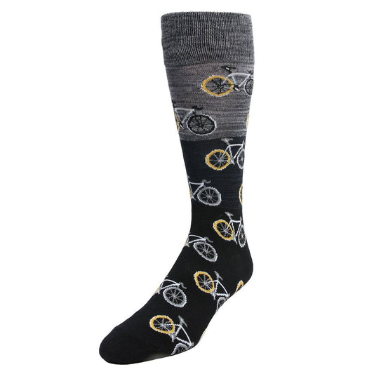 MeMoi Men's Bicycle Pattern Crew Socks