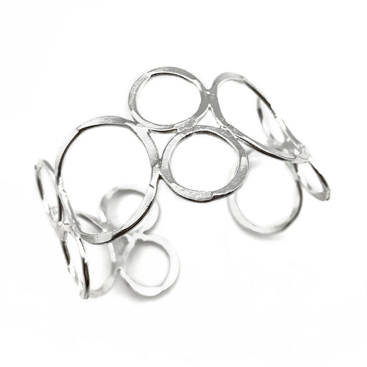 Anju Jewelry Silver Circle Cuff Bracelet