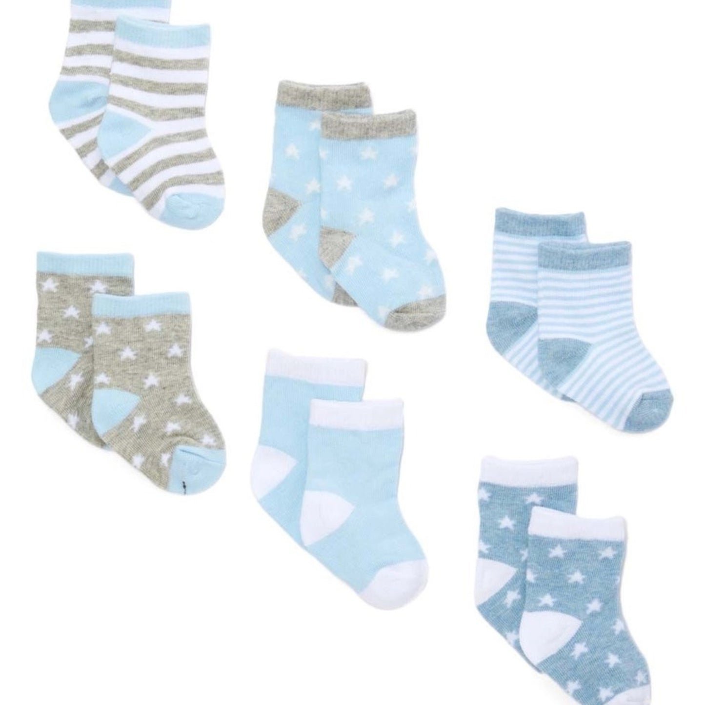 Rose Textiles 6 Pack Socks - Multiple Colors