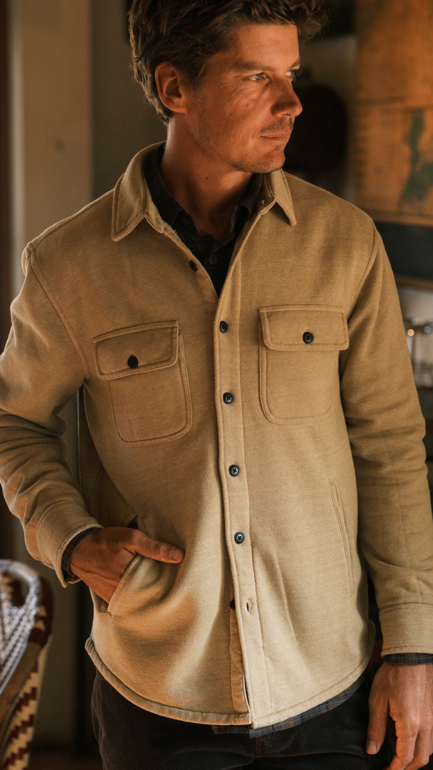 Grayers Nolan Marled Fleece CPO Shirt Jacket - Multiple Colors