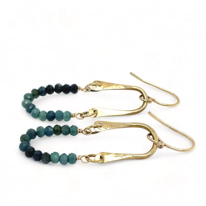 Art By Any Means Blue Tourmaline Hinge Earrings