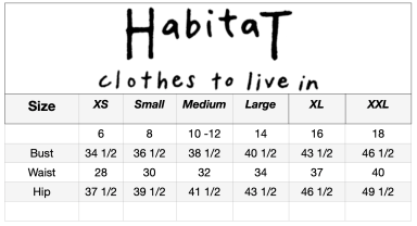 LIV by Habitat Size Chart