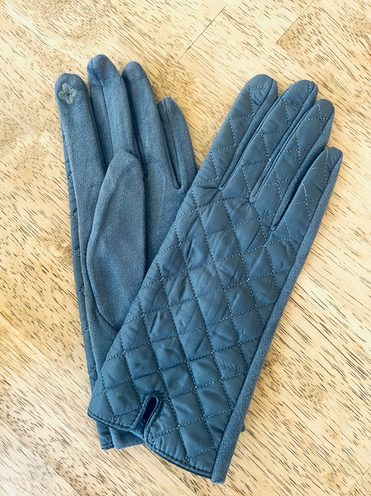 Touch Screen Quilted Glove - Multiple Colors