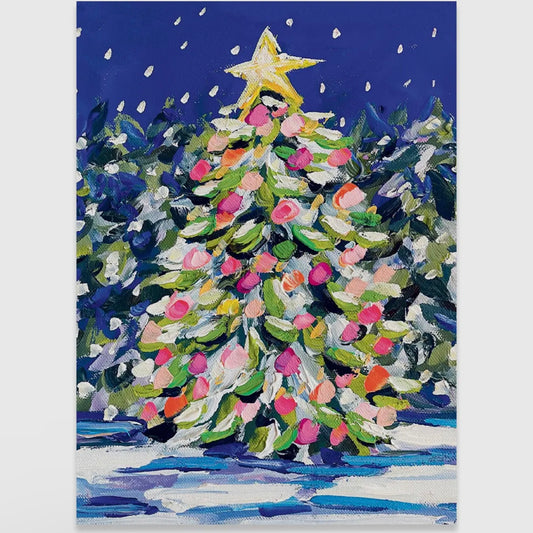 Calypso Moonlit Christmas Greeting Card