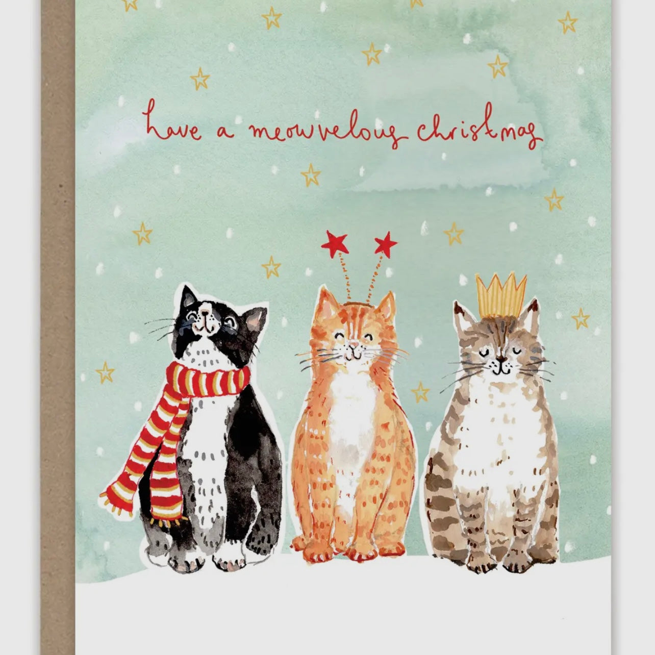 Cats Meowvelous Christmas Holiday Greeting Card