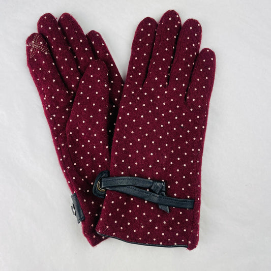 Santacana Polka Dot Wool Knit Gloves - Multiple Colors