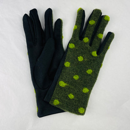 Santacana Knitted Wool Dot Gloves - Multiple Colors