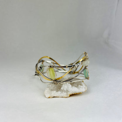 Art By Any Means Jade and Green Amethyst Bracelet