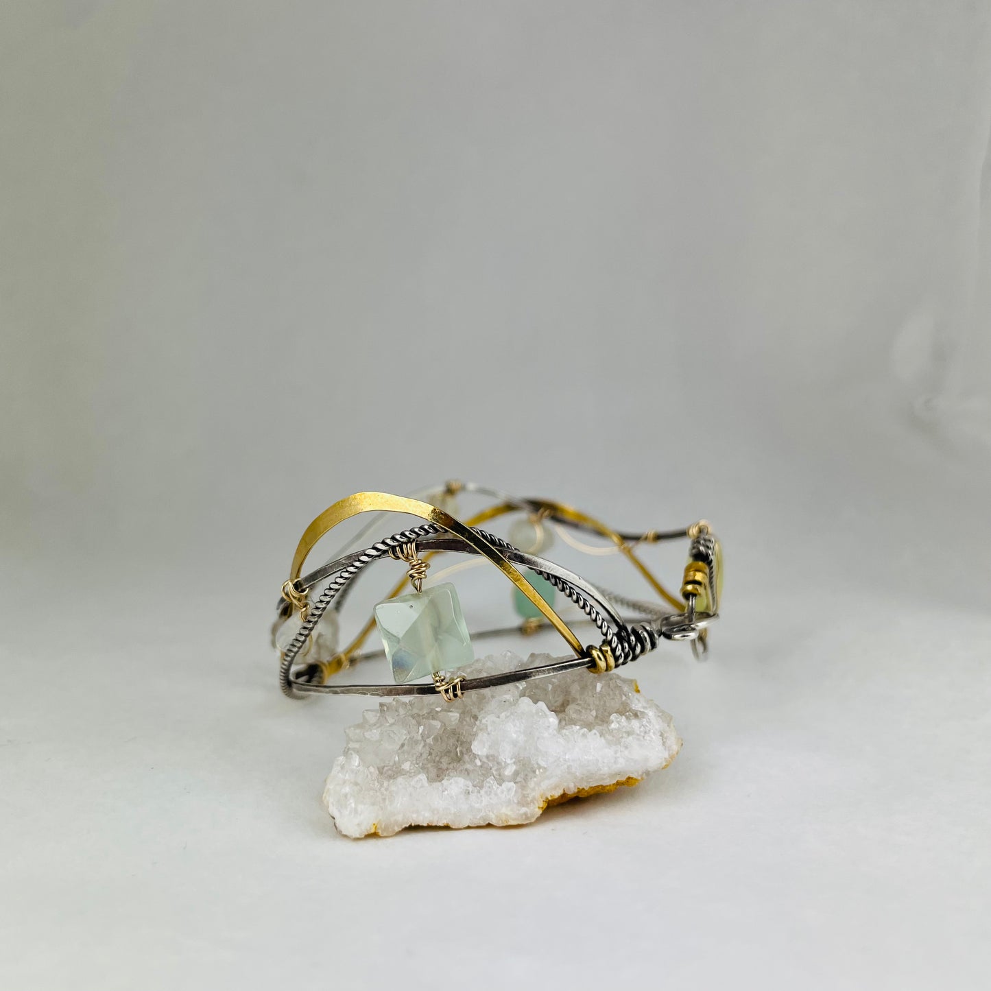 Art By Any Means Jade and Green Amethyst Bracelet