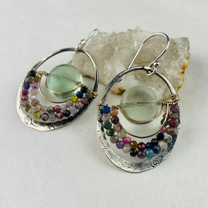 Art By Any Means Green Fluorite Coin Earrings