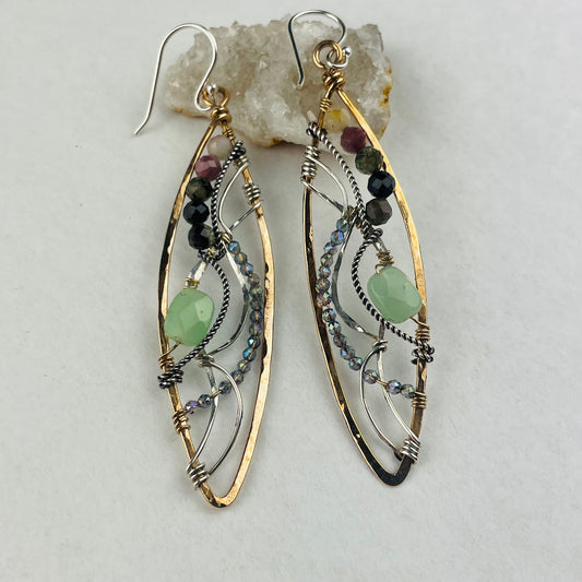 Art By Any Means New Jade Marquise Earrings