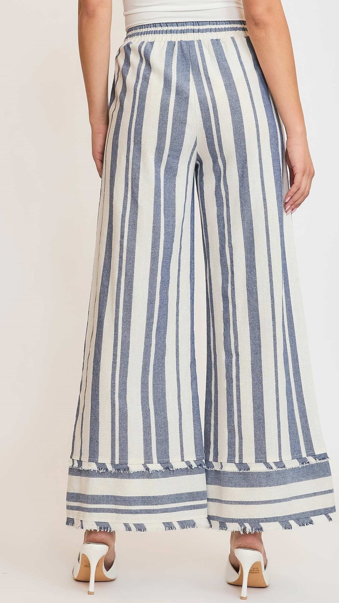 Umgee Striped Wide Leg Pant