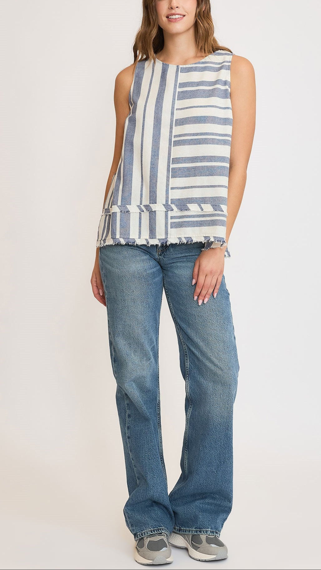 Umgee Striped Sleeveless Top